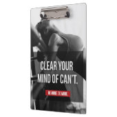 女性のトレーニングモチベーション澄ん- Your Mind クリップボード (左)