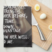 女性のトレーニングモチベーション、私は古い私をビートする キッチンタオル (四つ折り)