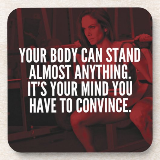 女性のトレーニング感動的語 コースター (正面)