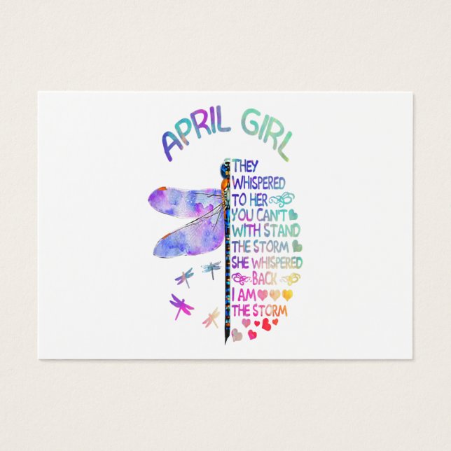 女性のドラゴンフライ・エイプリル・ガールが彼女にささやいた (正面)
