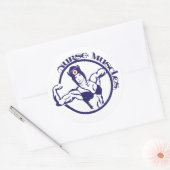 女性のナース筋肉シール ラウンドシール (封筒)