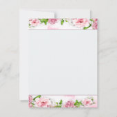 女性のハイキング誕生日パーティー 招待状 (裏面)