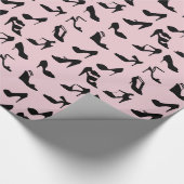 女性のハイヒールの靴 ラッピングペーパー (角)