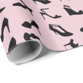 女性のハイヒールの靴 ラッピングペーパー (ロールコーナー)