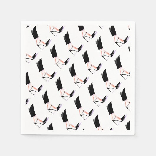 女性のハイヒール靴 スタンダードカクテルナプキン (正面)