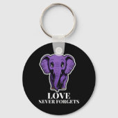 女性のハイ忘れマーに対して決して象を愛しない キーホルダー (正面)