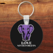 女性のハイ忘れマーに対して決して象を愛しない キーホルダー (正面)