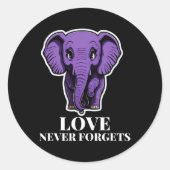 女性のハイ忘れマーに対して決して象を愛しない ラウンドシール (正面)