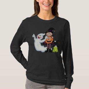 女性のハロウィンの長袖のTシャツ Tシャツ