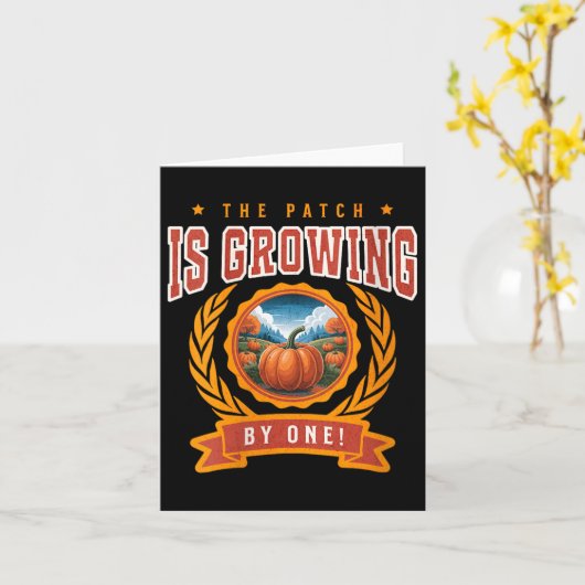 女性のハロウィン妊娠発表ベビーリビール カード (黄色い花)