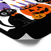女性のハロウィン犬の幽霊コスプレ可愛い ポスター (角)