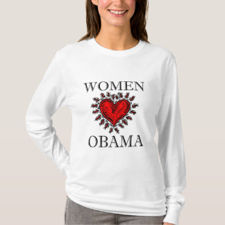 女性のハートオバマ Tシャツ