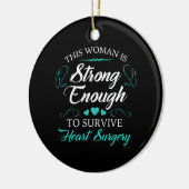 女性のハート手術の回復 セラミックオーナメント (左)