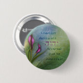 女性のハート-オランダカイウユリ 缶バッジ (正面&裏面)