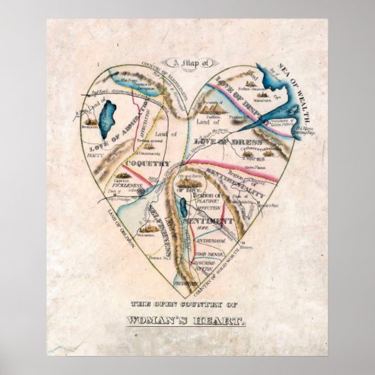 女性のハート ポスター (正面)