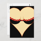 女性のハート ポストカード (正面/裏面)