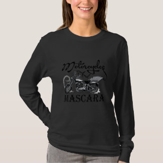 女性のバイクとマスカラCC Tシャツ