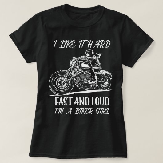 女性のバイクのバイク乗り手、ギフトことわざ汗 Tシャツ (デザイン正面)