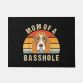 女性のバスセットハウンドおもしろいプレゼントママのバッシュ ドアマット (正面)
