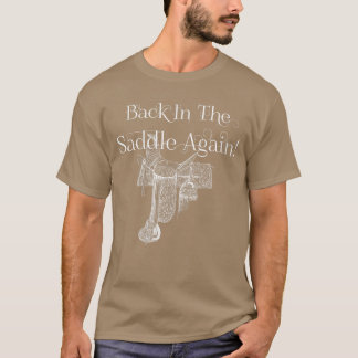 女性のバックインプリントTシャツ 再び鞍に戻る 馬のような友達はいない Tシャツ