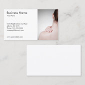 女性のバックビジネスカードテンプレート 名刺 (正面/裏面)