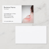 女性のバックビジネスカードテンプレート 名刺 (正面/裏面)