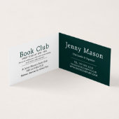 女性のバックブック、ブッククラブ詳細 名刺 (内部)