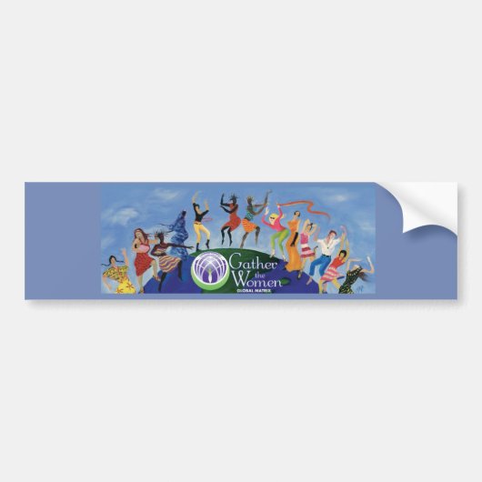 女性のバンパーステッカーを集めて下さい バンパーステッカー (正面)