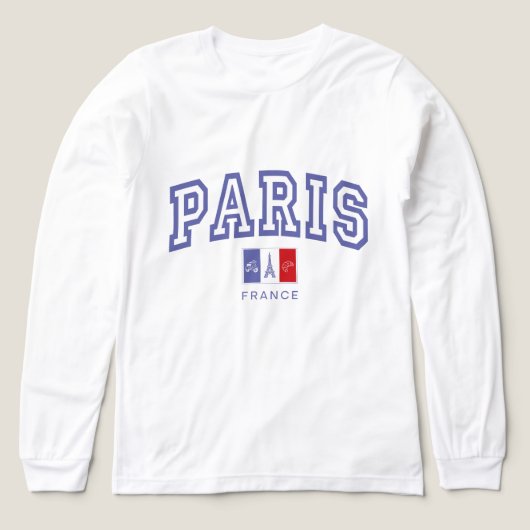 女性のパリ フランス トライブレンドTシャツ (デザイン正面)