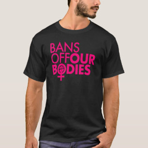 女性のパワーを体の熱いピンクを禁止 Tシャツ