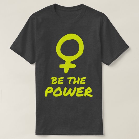 女性のパワーを受け入れる女性解放運動フェミニストである Tシャツ (デザイン正面)