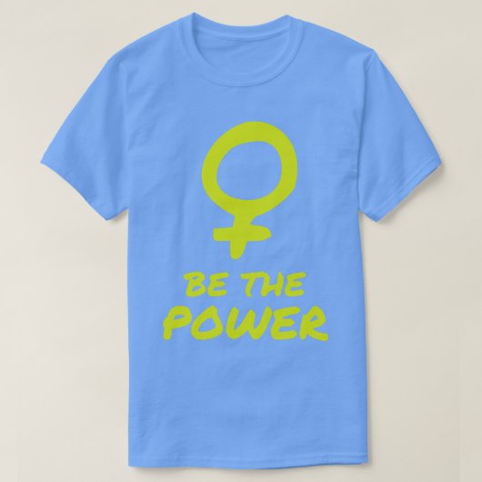 女性のパワーを受け入れる女性解放運動フェミニストである Tシャツ (デザイン正面)