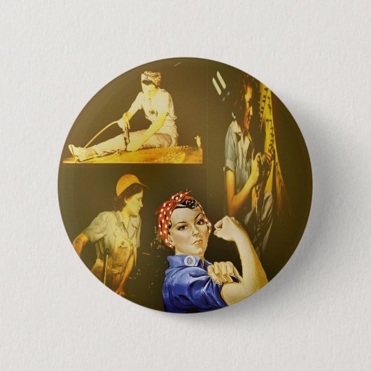 女性のパワーボタン 缶バッジ (正面)