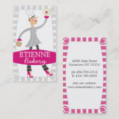 女性のパン屋のペーストリー作りの職人のクッキーの名刺 名刺 (正面/裏面)