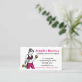 女性のパーソナルトレーナーの名刺 名刺 (スタンド正面)