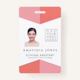 女性のビジネス写真ID識別プラスチック バッジ