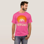 女性のビルジャンピング パルクール Tシャツ (正面フル)