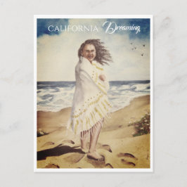 女性のビーチ ポストカード