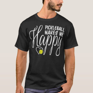 女性のピクルボールが嬉しい Tシャツ
