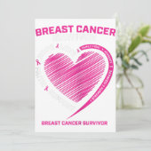 女性のピンクの乳がんを克服し、女性に贈り物をする母親 案内状 (スタンド正面)