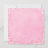 女性のピンクの写真追悼式のお知らせ 招待状 (裏面)