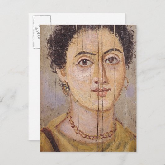 女性のファイウムポートレート ポストカード (正面/裏面)