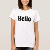 女性のファッションヴィンテージスタイルHELLOノベルティティー Tシャツ (正面)