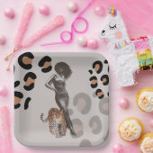 女性のファッション紙プレート ペーパープレート (パーティー)