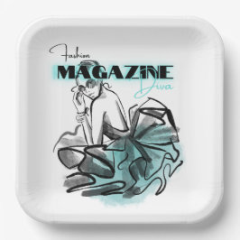 女性のファッション誌の紙プレート ペーパープレート