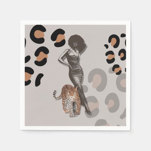 女性のファッション スタンダードカクテルナプキン (正面)