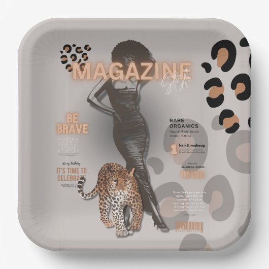 女性のファッション ペーパープレート (正面)