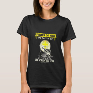 女性のフィッシャー我々は彼が'em Maを掃除する彼をキャッチ Tシャツ