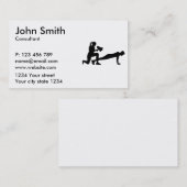 女性のフィットネスのトレーナー 名刺 (正面/裏面)