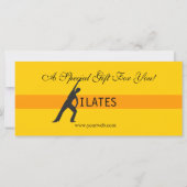 女性のフィットネスピルテギフト証明書の贈り物 (裏面)